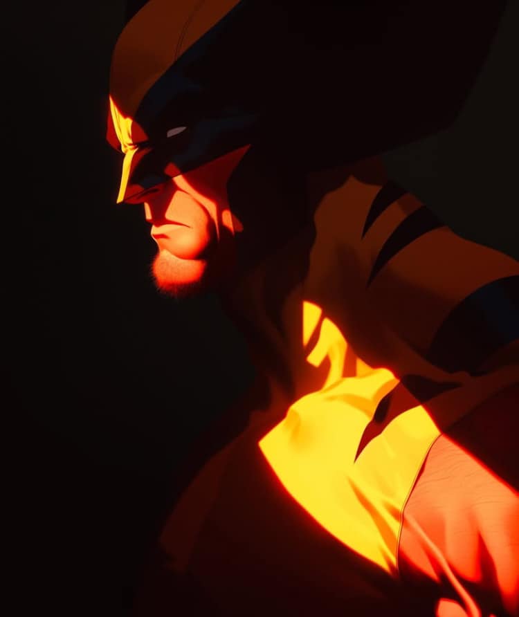 Wolverine Portrait Illustration (3) Print Poster