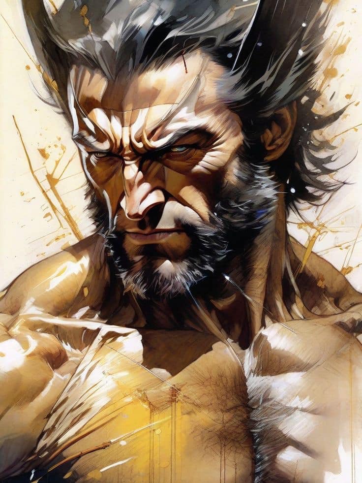 Wolverine Portrait Illustration Jigsaw Puzzle