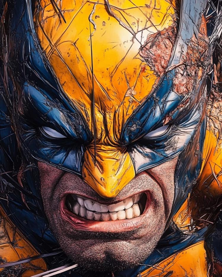Wolverine Portrait Intense Expression Jigsaw Puzzle