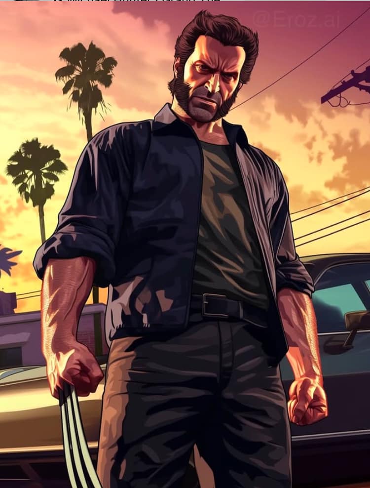 Wolverine Portrait Sunset Urban Jigsaw Puzzle