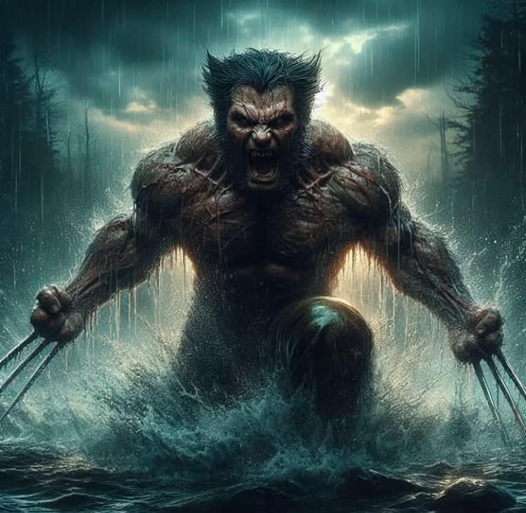 Wolverine Rainstorm Battle Jigsaw Puzzle