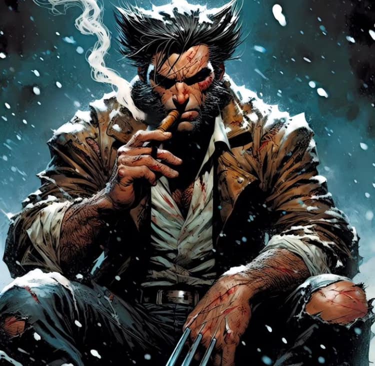 Wolverine Snowy Cigar Print Poster