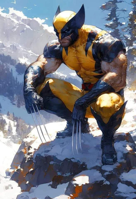 Wolverine Snowy Mountain Print Poster