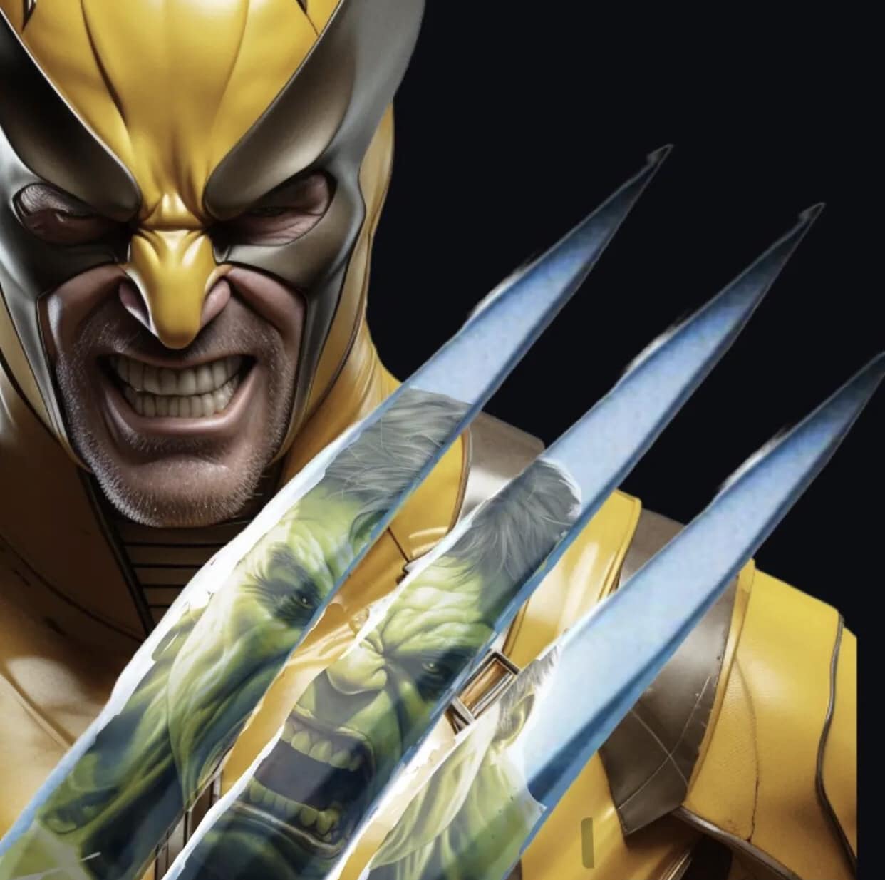 Wolverine Vs Hulk Artistic Rendering Jigsaw Puzzle