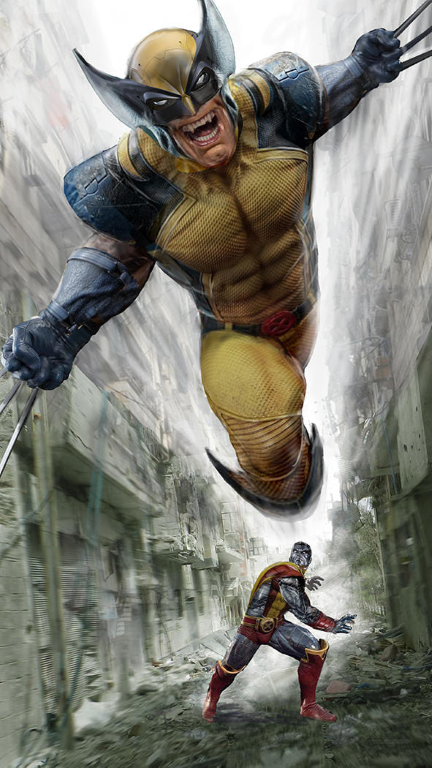 Wolverine Colossus Action 123 Print Poster