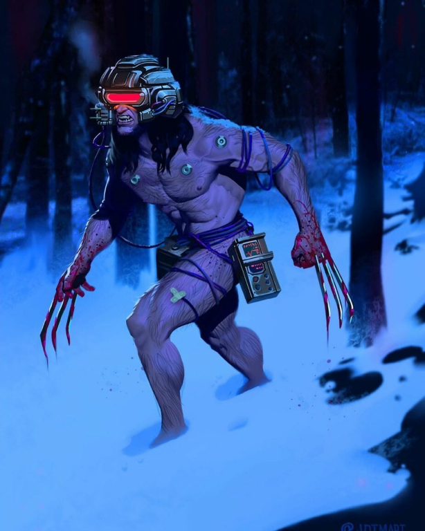 Wolverine Cyber Vision Claws 001 Print Poster