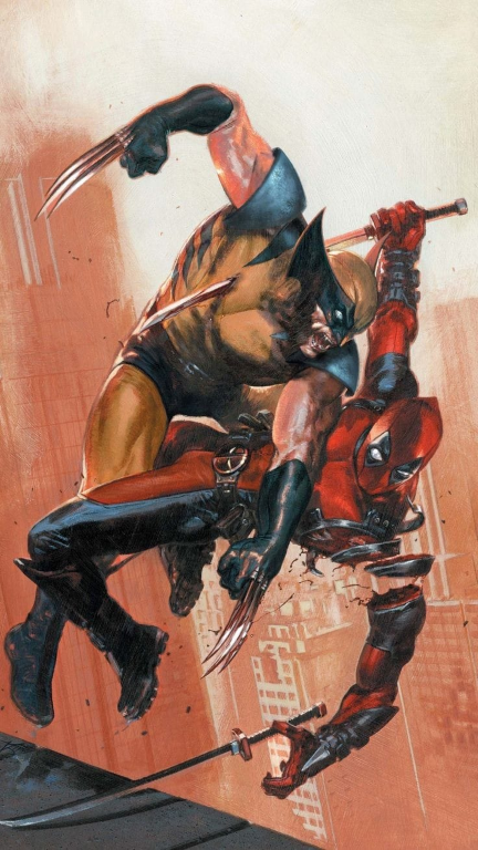 Wolverine Deadpool Combat 594 Print Poster