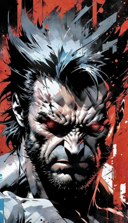 Wolverine Red Eyes 01 Jigsaw Puzzle