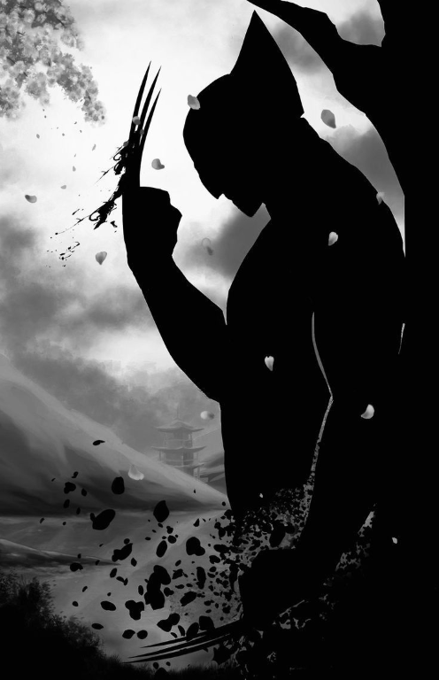 Wolverine Silhouette 345 Print Poster