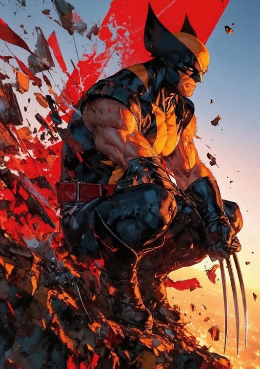 Wolverine Slash Art Design 5973 Print Poster