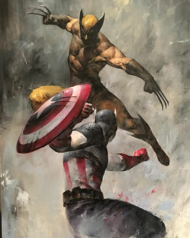 Wolverine Vs Captain America Jigsaw Puzzle