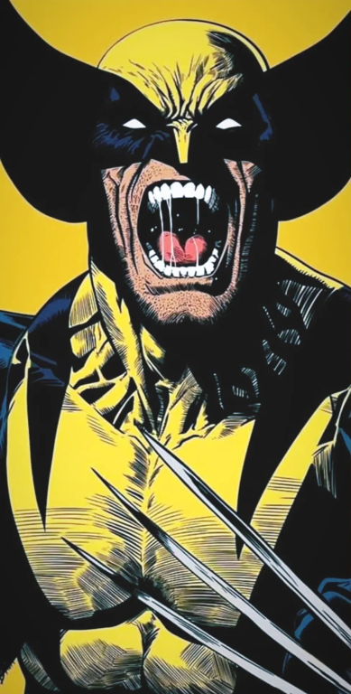 Wolverine Yellow Black Costume 931 Print Poster