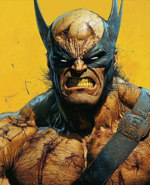 Wolverine Yellow Blue 001 Print Poster