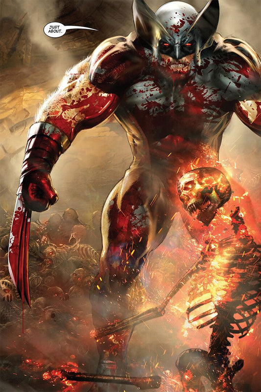 Wolverine Vs Blade Cover Fictional Character Decor Wall Art Jigsaw Puzzle