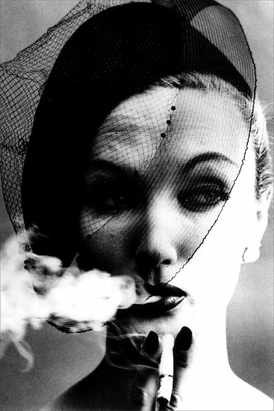 Woman Smoking Fashion Print Vintage Photo Wall Art Home Decor Poster