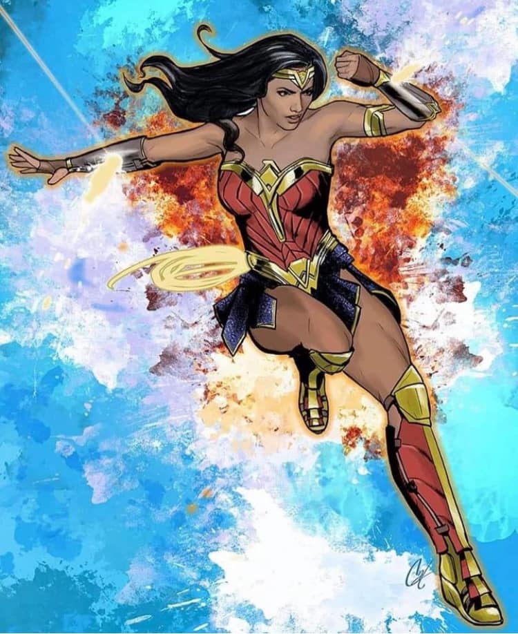 Wonder Woman Action Illustration (3) Jigsaw Puzzle