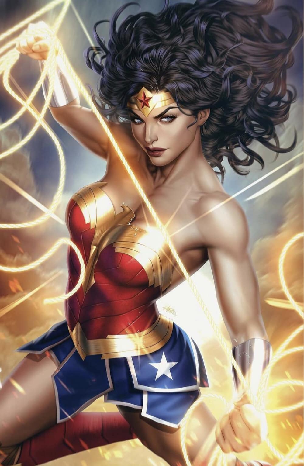 Wonder Woman Action Portrait Print Poster