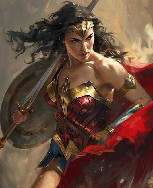 Wonder Woman Action Portrait (4) Print Poster