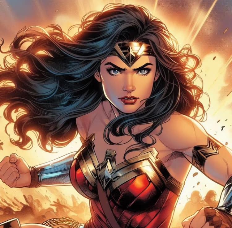 Wonder Woman Action Portrait (5) Print Poster