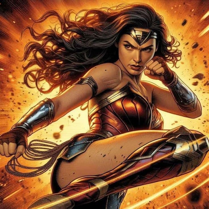 Wonder Woman Action Pose (4) Print Poster