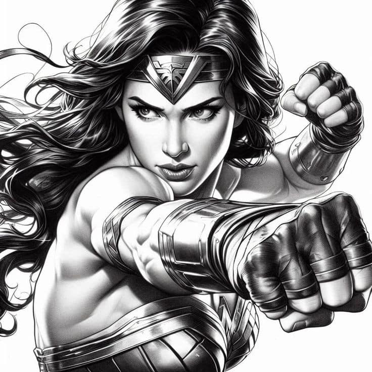Wonder Woman Action Pose (7) Print Poster