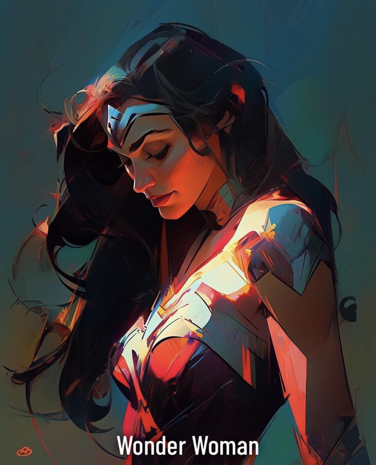 Wonder Woman Artistic Portrait Jigsaw Puzzle