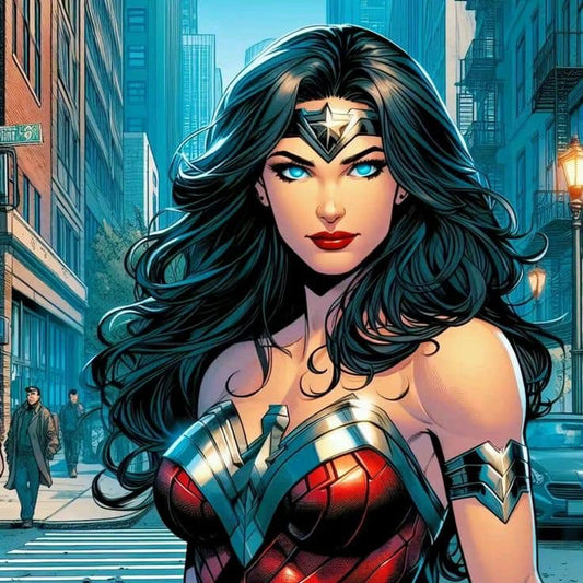 Wonder Woman Cityscape Print Poster
