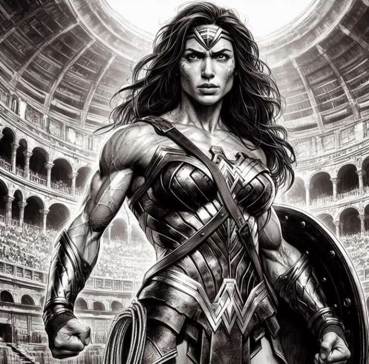 Wonder Woman Coliseum Artwork Print Poster