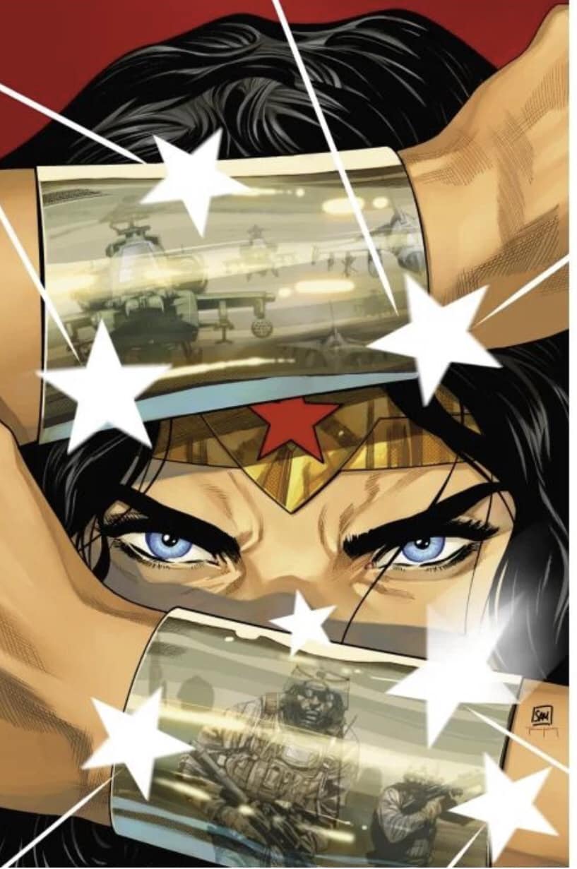 Wonder Woman Comic Art Action Closeup Print Poster