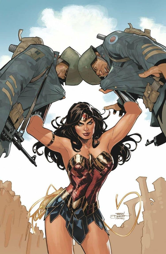 Wonder Woman Defeating Enemies Print Poster
