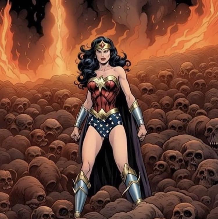 Wonder Woman Demonic Battle Jigsaw Puzzle