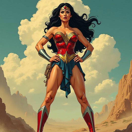 Wonder Woman Desert Portrait Print Poster