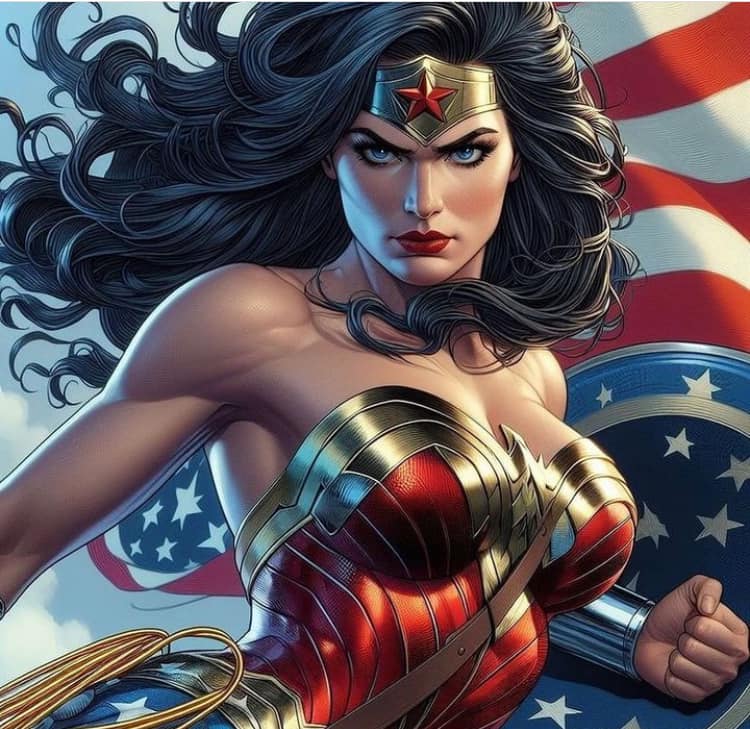 Wonder Woman Heroic Portrait Print Poster