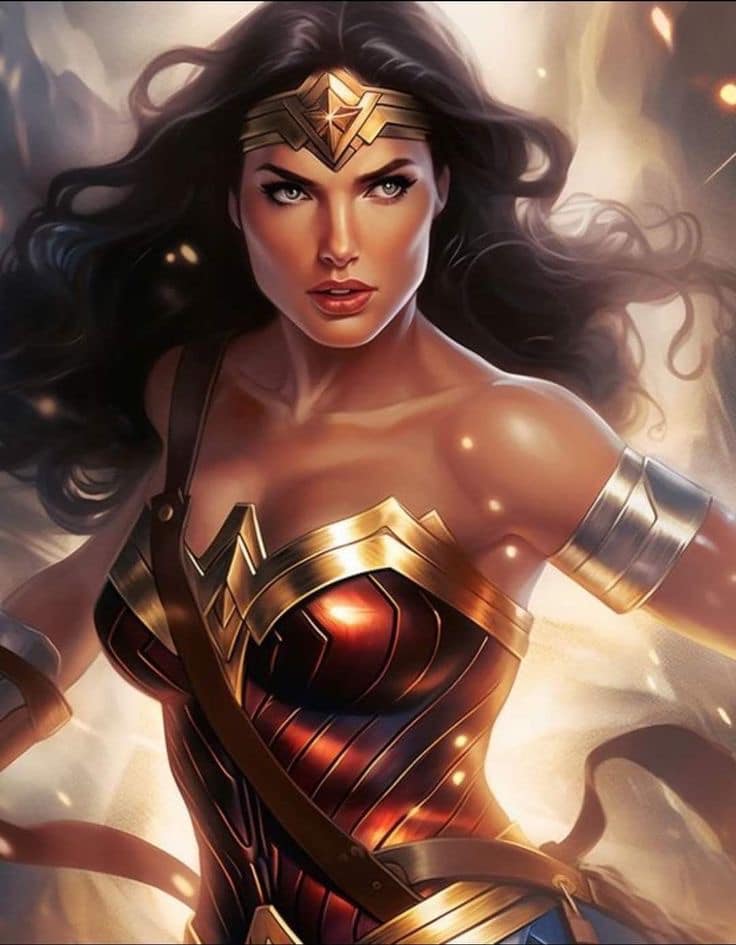 Wonder Woman Heroic Portrait (3) Print Poster