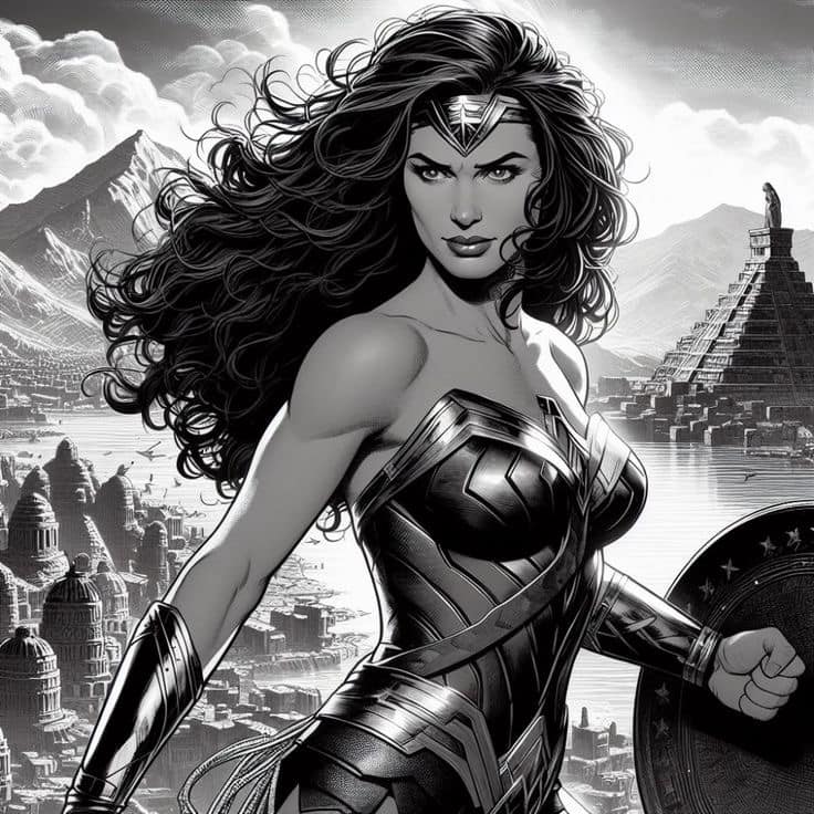 Wonder Woman Heroic Portrait (7) Print Poster