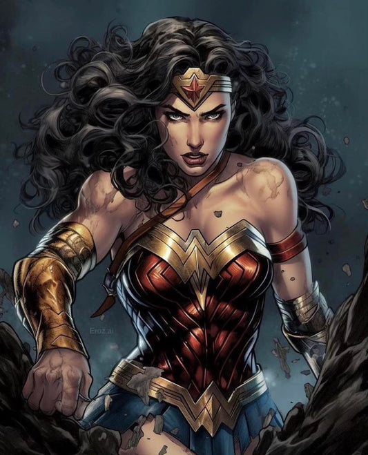 Wonder Woman Heroic Pose Print Poster
