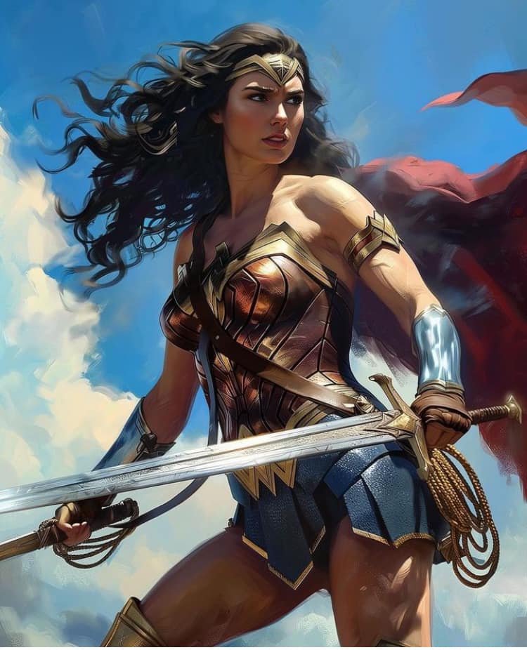 Wonder Woman Heroic Pose (3) Jigsaw Puzzle