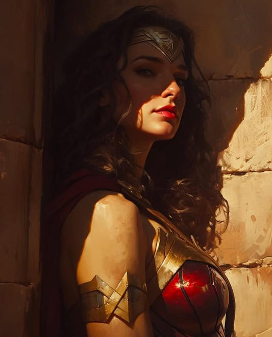 Wonder Woman Portait Heroic Lighting Print Poster