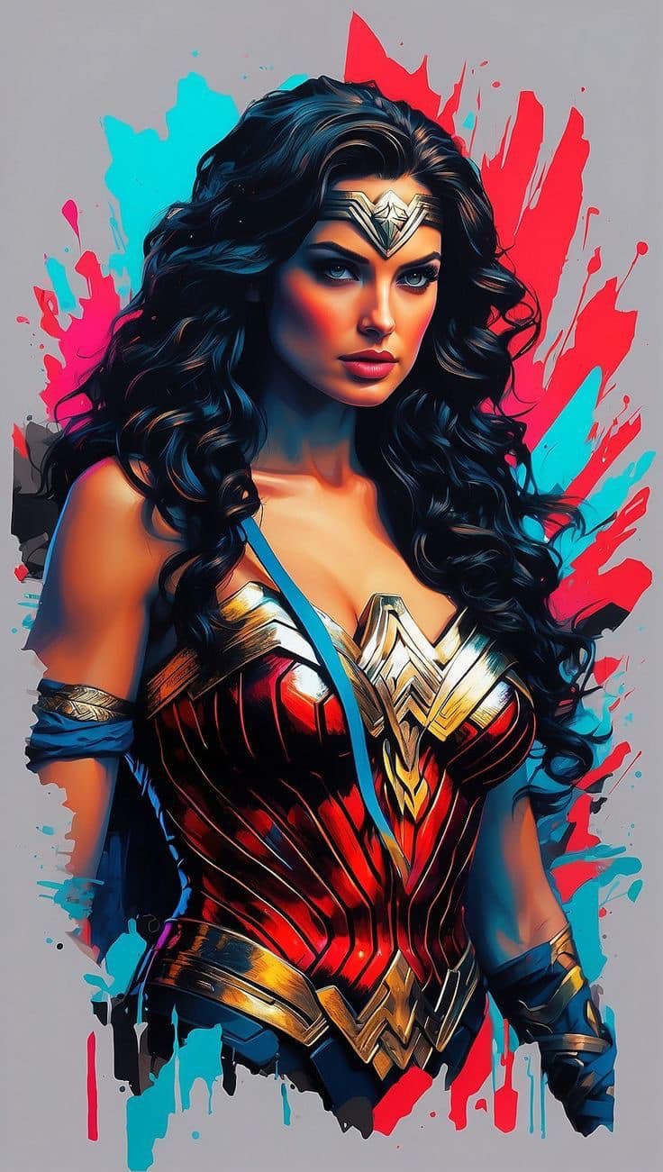 Wonder Woman Portrait Art Print Poster