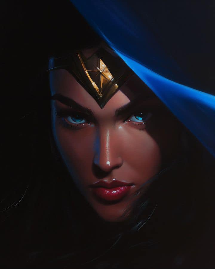 Wonder Woman Portrait Closeup Jigsaw Puzzle