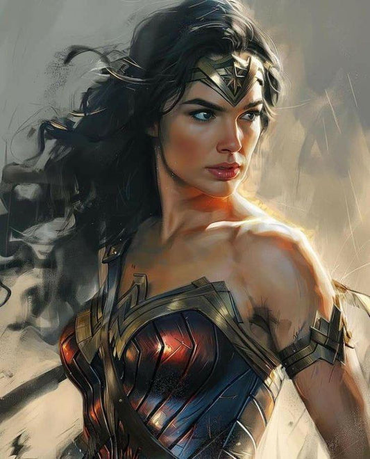 Wonder Woman Portrait Heroic Print Poster