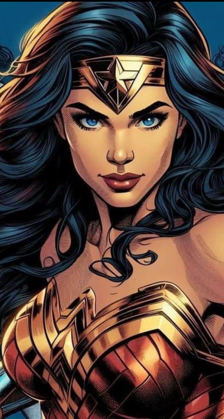 Wonder Woman Portrait Illustration Print Poster