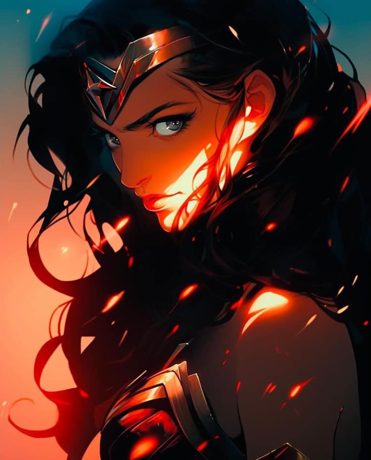 Wonder Woman Portrait (15) Print Poster