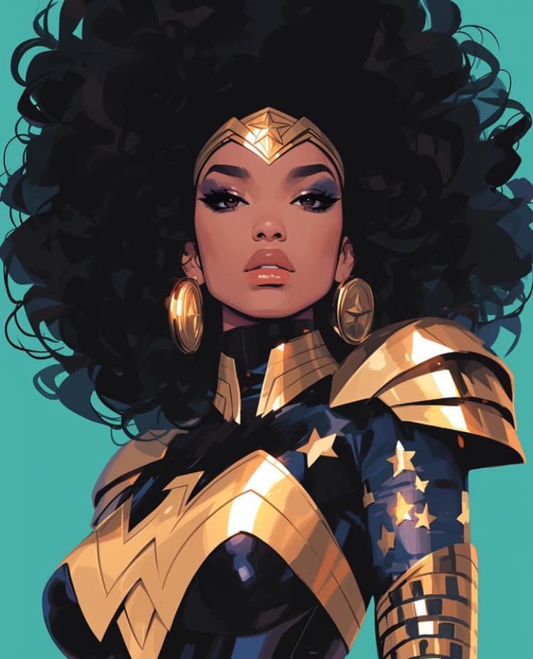 Wonder Woman Portrait (24) Print Poster