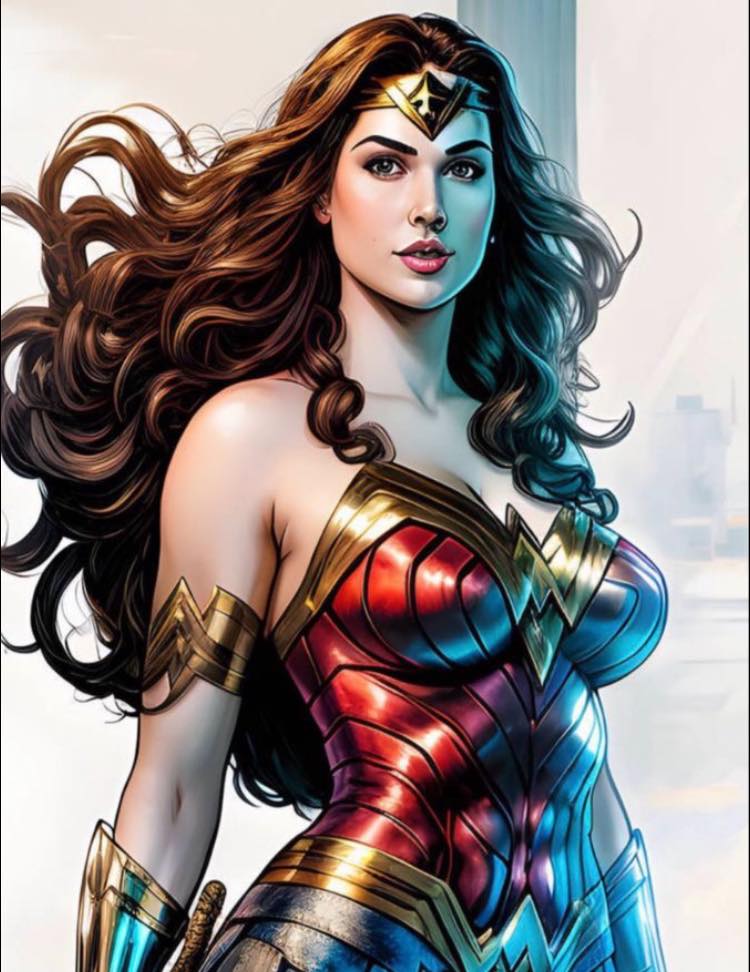 Wonder Woman Portrait (30) Print Poster
