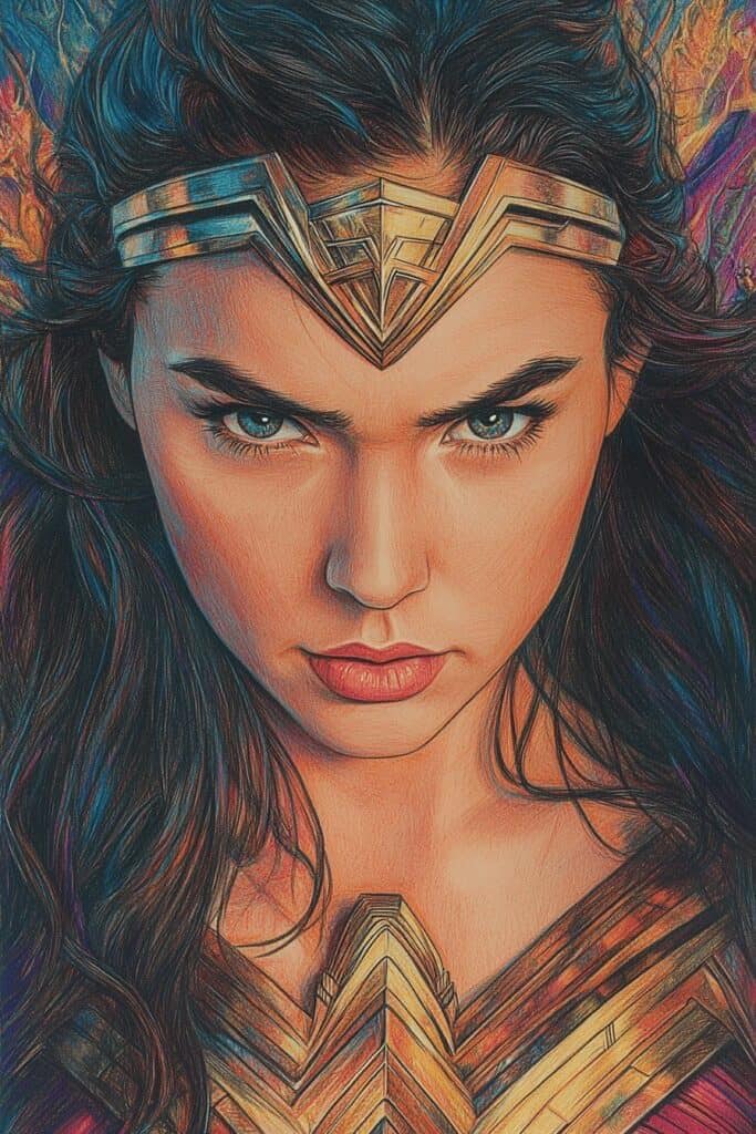 Wonder Woman Portrait (45) Print Poster