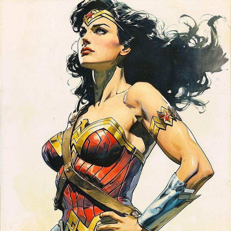 Wonder Woman Portrait (54) Print Poster