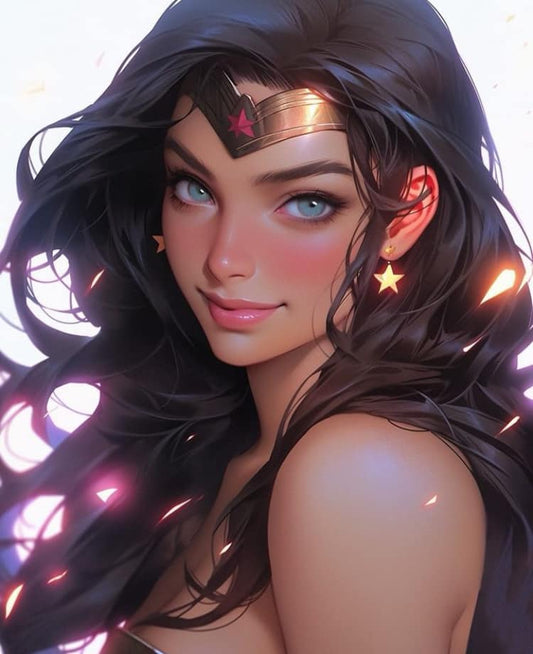 Wonder Woman Portrait (7) Print Poster