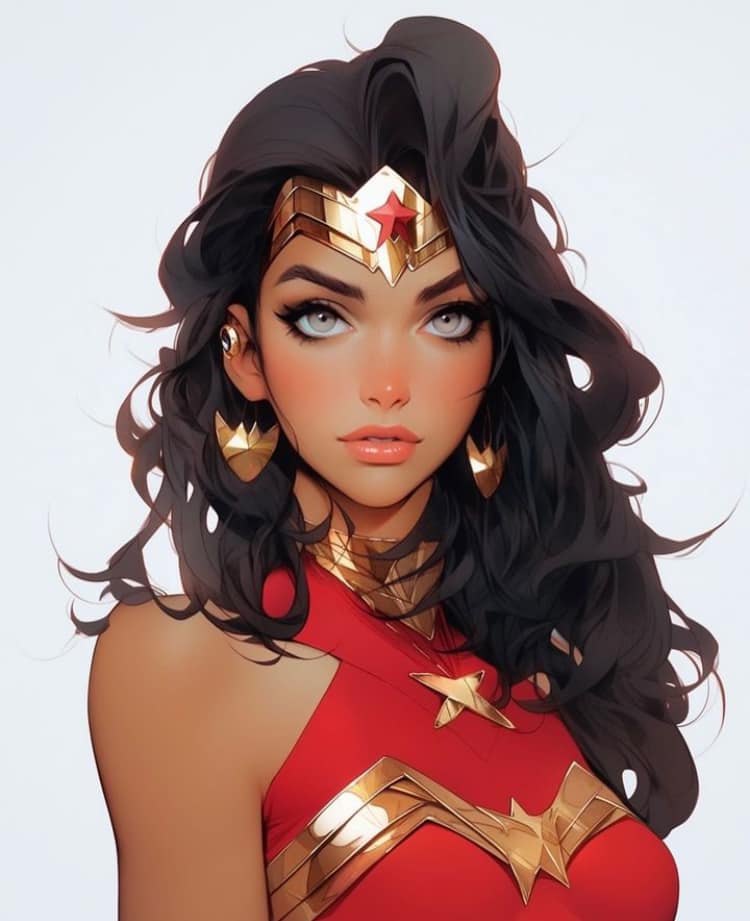 Wonder Woman Portrait (8) Print Poster