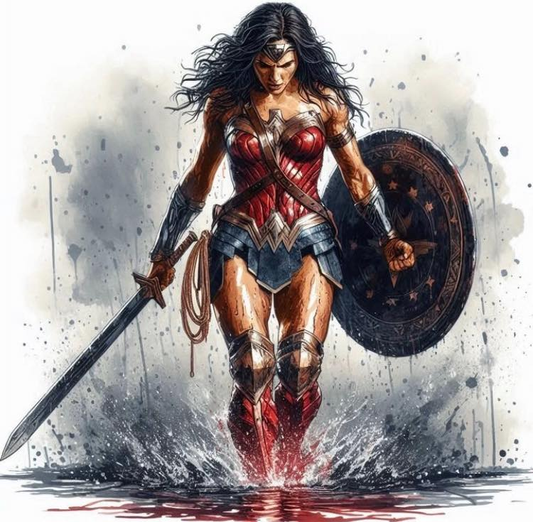 Wonder Woman Shield Sword 301 Keychain